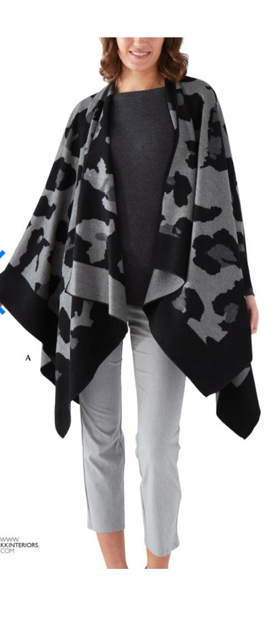 Black Gray Camo Cape