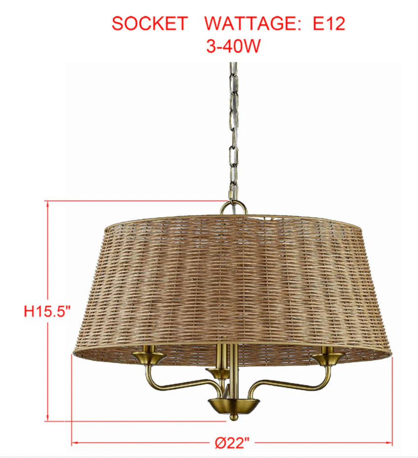 Jett 3 Light Pendant