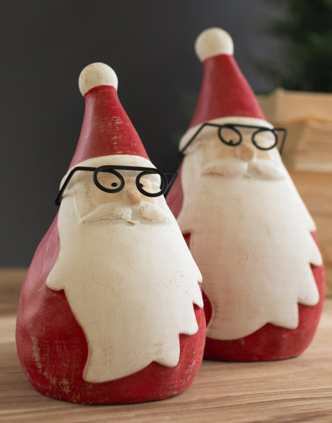 Cement Santa with Glasses