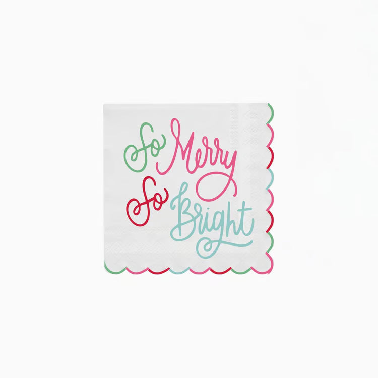 Cocktail Napkin So Merry