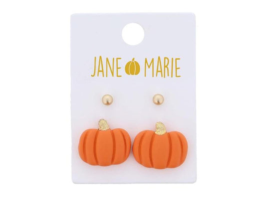 2 Stud Set / Orange Pumpkin