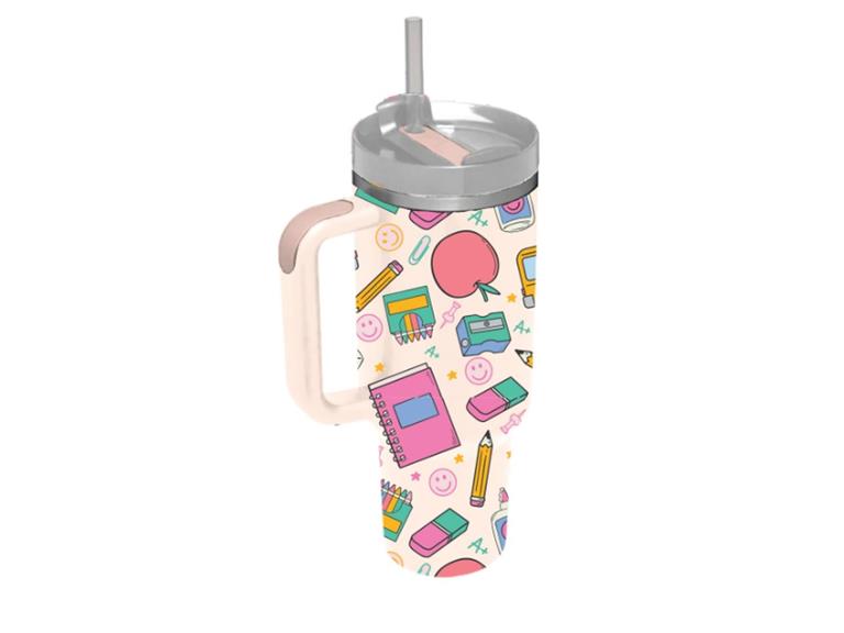 School Days 30 Oz. Tumbler With Straw and Handle