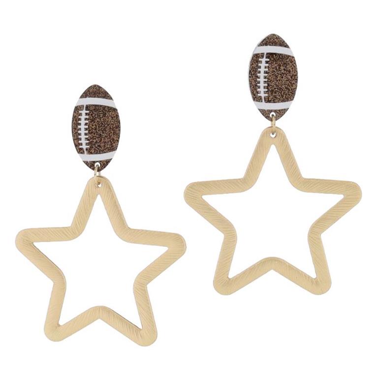 Football / Star Earrings