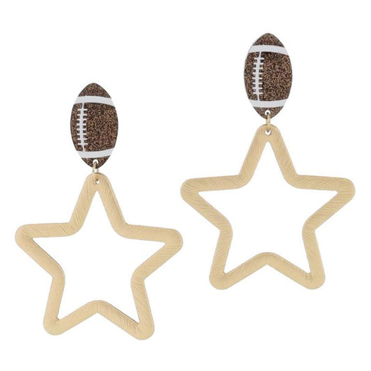 Football / Star Earrings