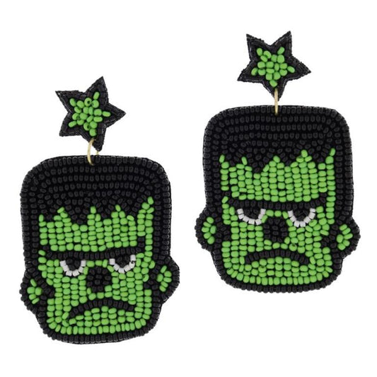 Frankenstein Head Earrings