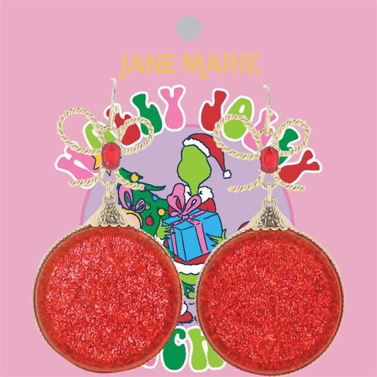 Red Ornament Earrings