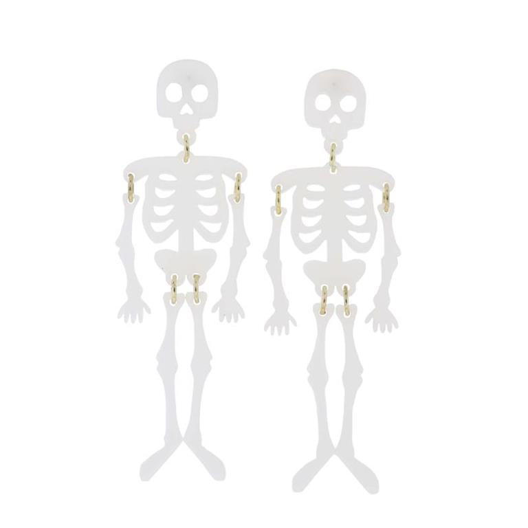 Glow in the Dark Skeleton Earrings