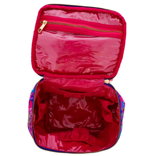 Daring Floral Cube Zipper Pouch