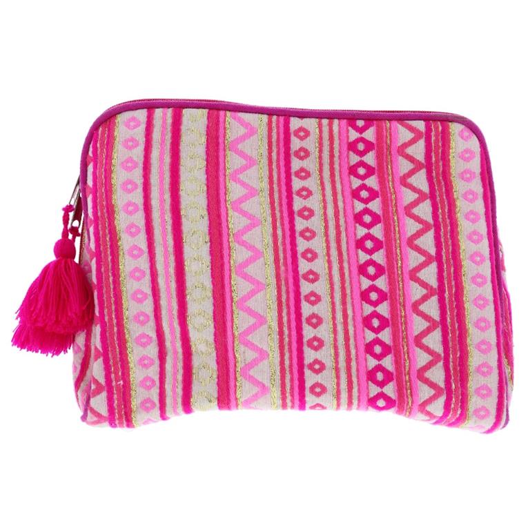 Poppin Pink Lg. Zipper Pouch