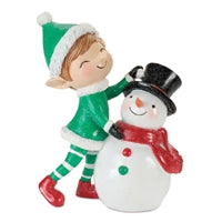 Elf with Snowman