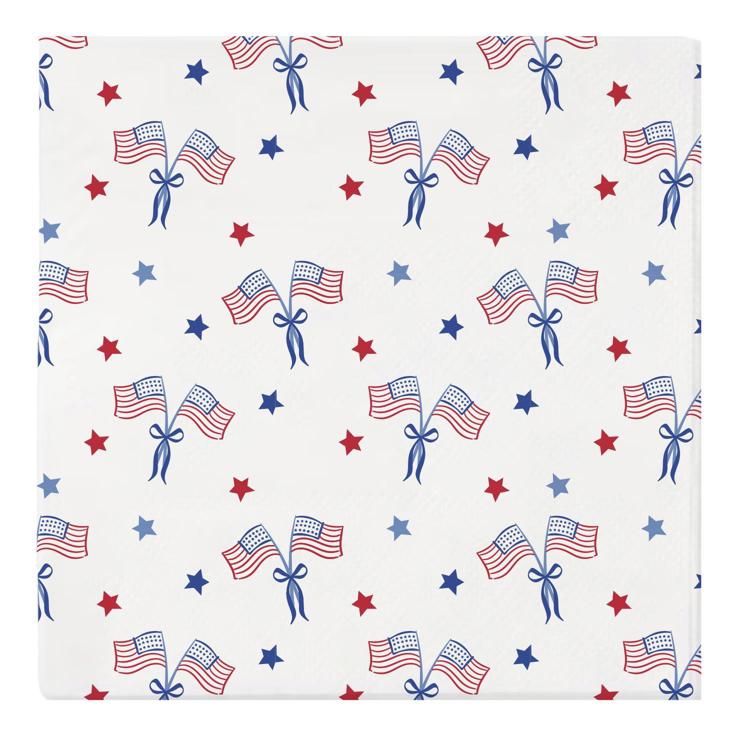 American Flag Cocktail Napkins