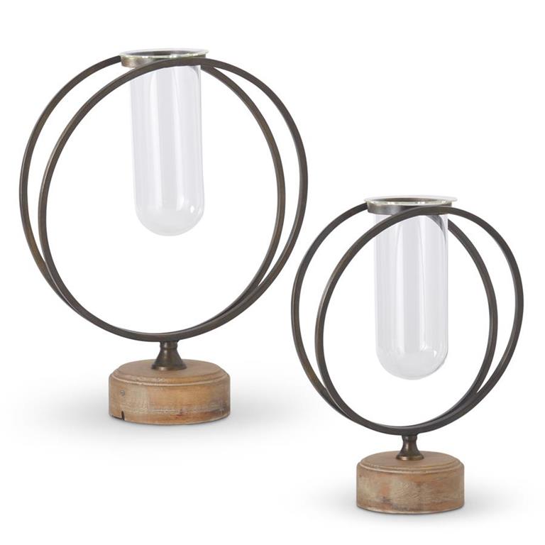 Round Frame w/ Test Tube Vase