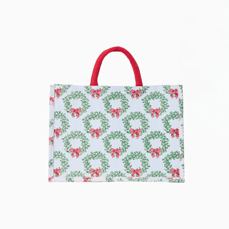 Classic Market Shopper Wreath & Ribbon