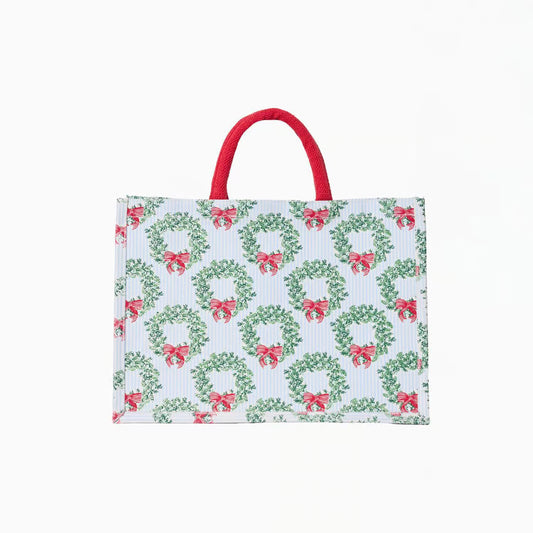 Classic Market Shopper Wreath & Ribbon
