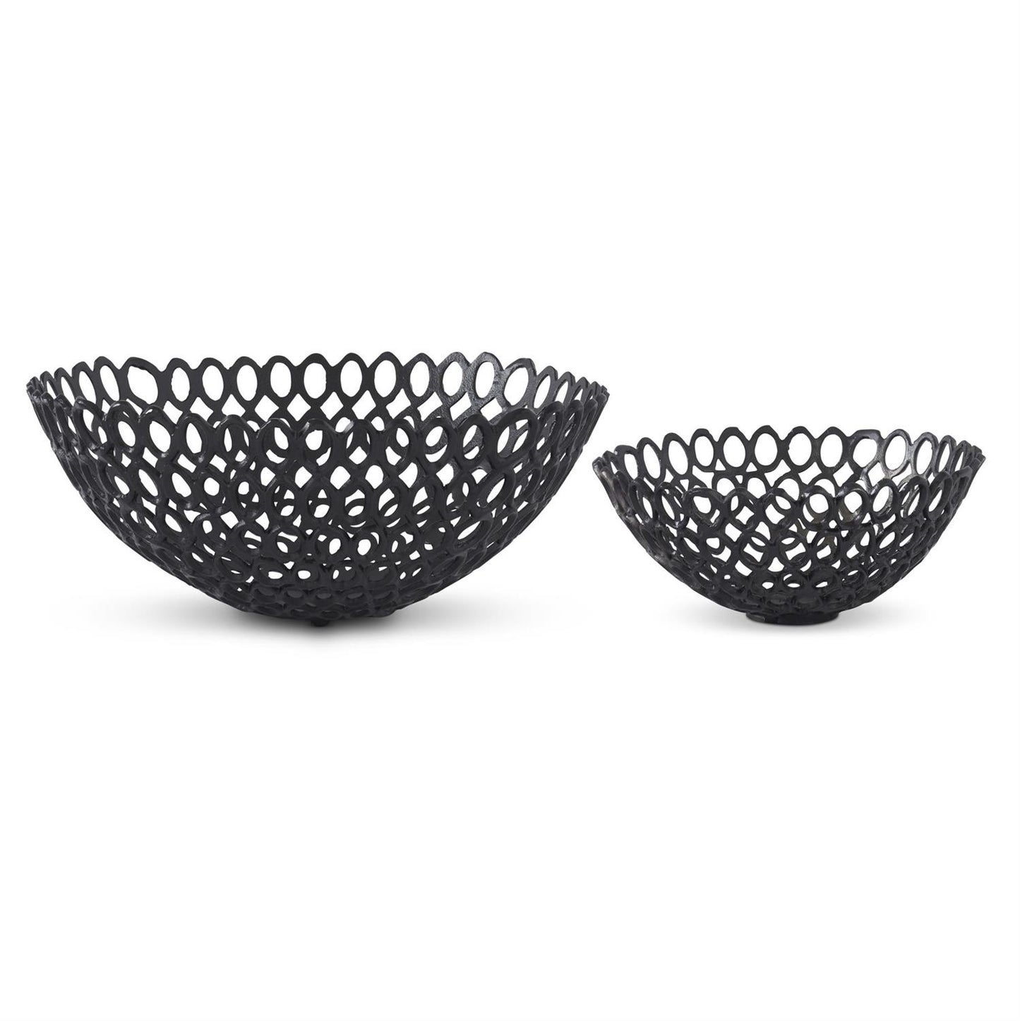 Black Metal Cutout Bowl