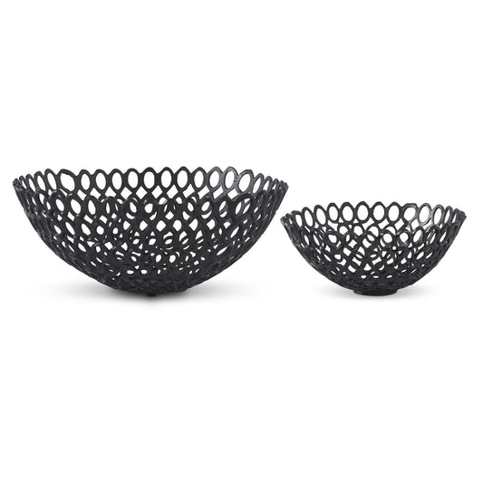 Black Metal Cutout Bowl