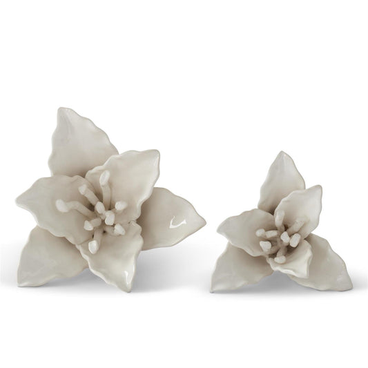 White Ceramic Tabletop Flower