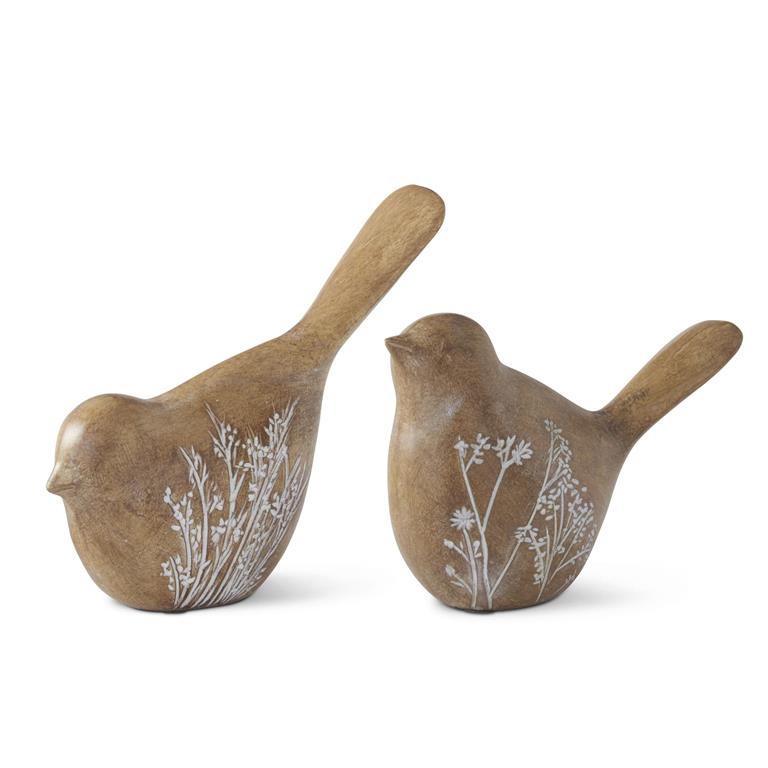 Resin Flower Embossed Bird