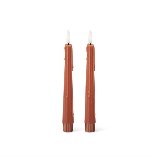 s/2 Rust LED Drip Candles
