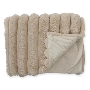 Tan Faux Fur Throw