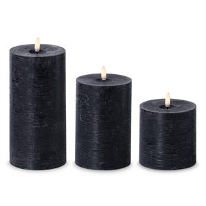 Black LED Candle 4"D