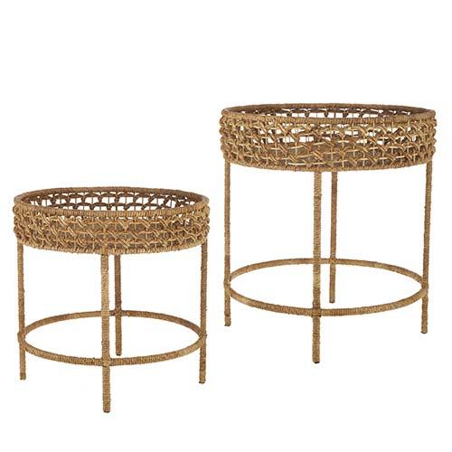 24" Woven Accent Table Large
