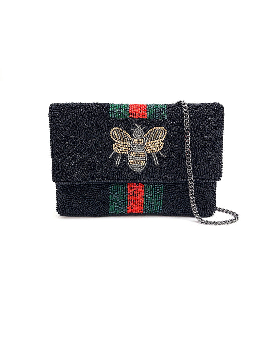 BEE YOU BLACK MINI CLUTCH