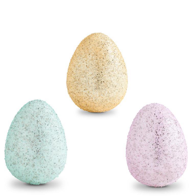3" Glass Glitter Egg