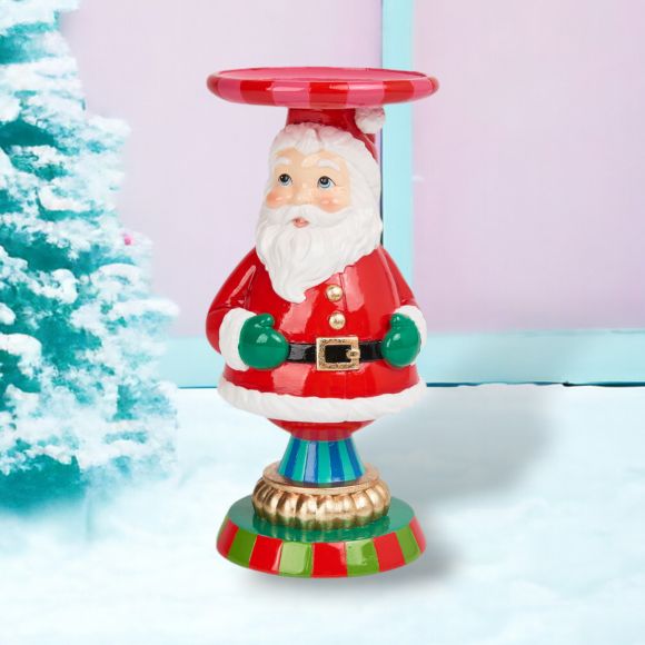 Vintage Santa Candle Holder