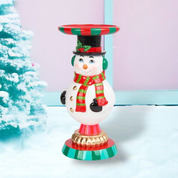 Vintage Snowman Candle Holder