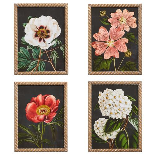18" Floral Framed Wall Art