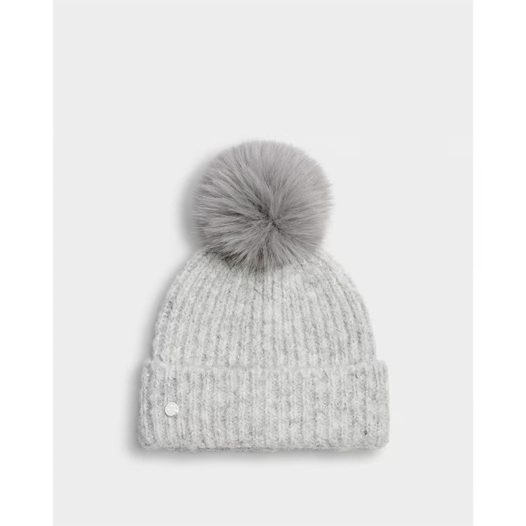 Grey Sequin Knit Hat