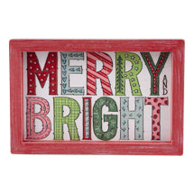 Merry & Bright Framed Board