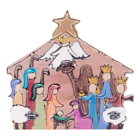 Colorful Nativity Scene Block