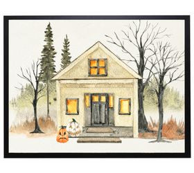 Watercolor Halloween House