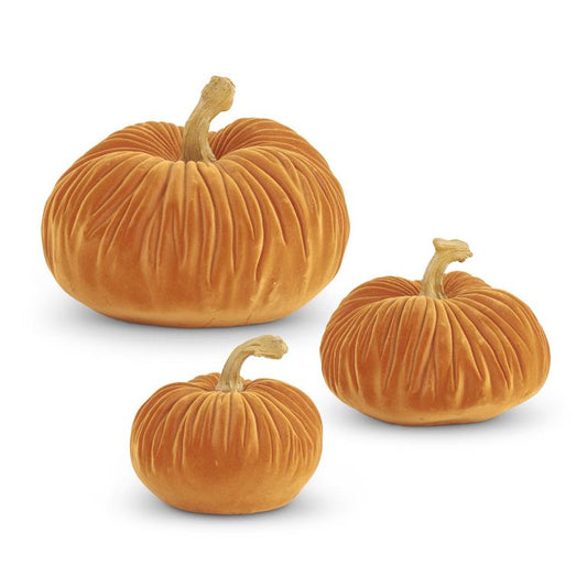 Orange Velvet Pumpkin 4.25