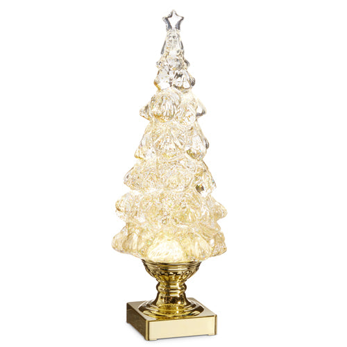 14" Lighted Glitter Tree