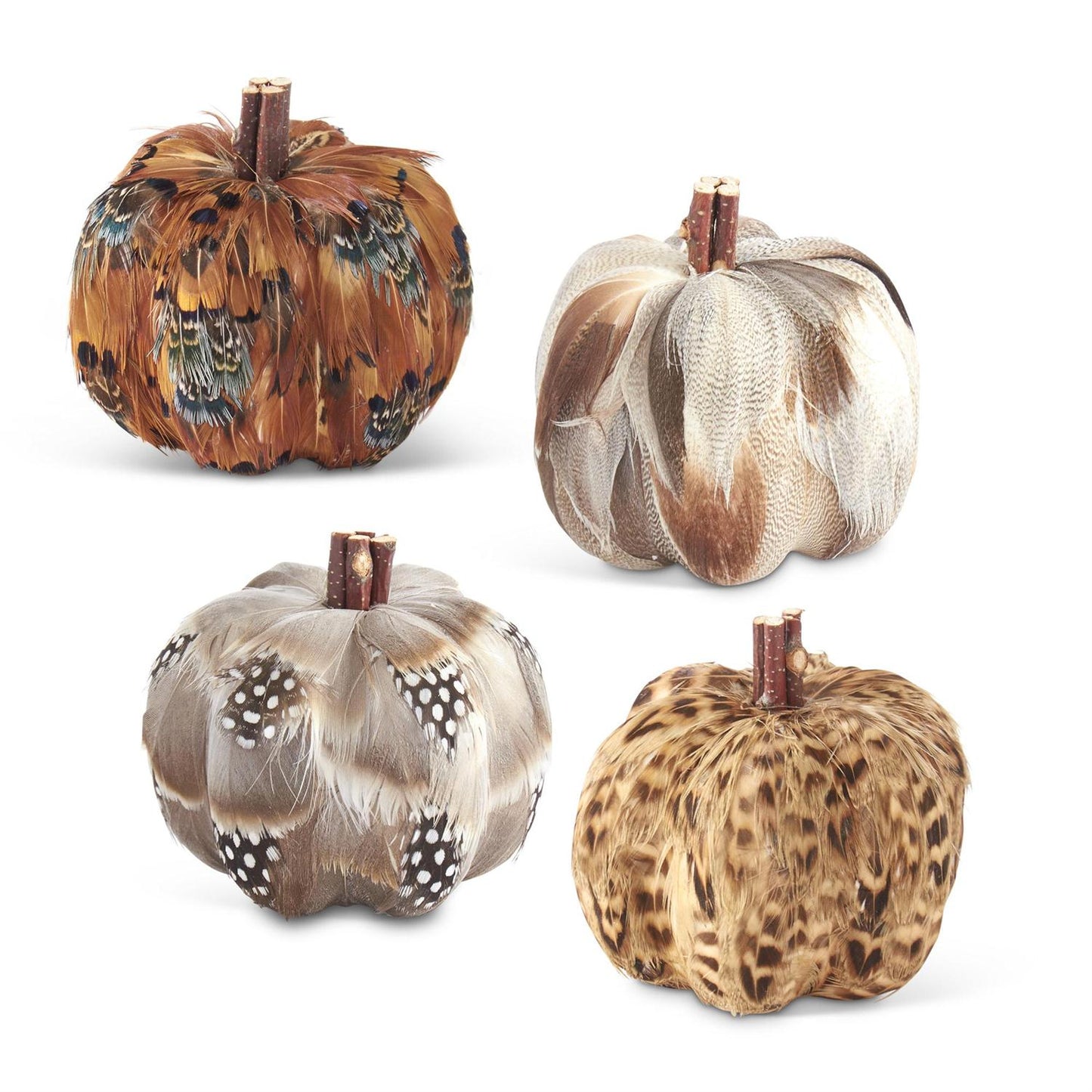 3.25 Inch Feather Pumpkin