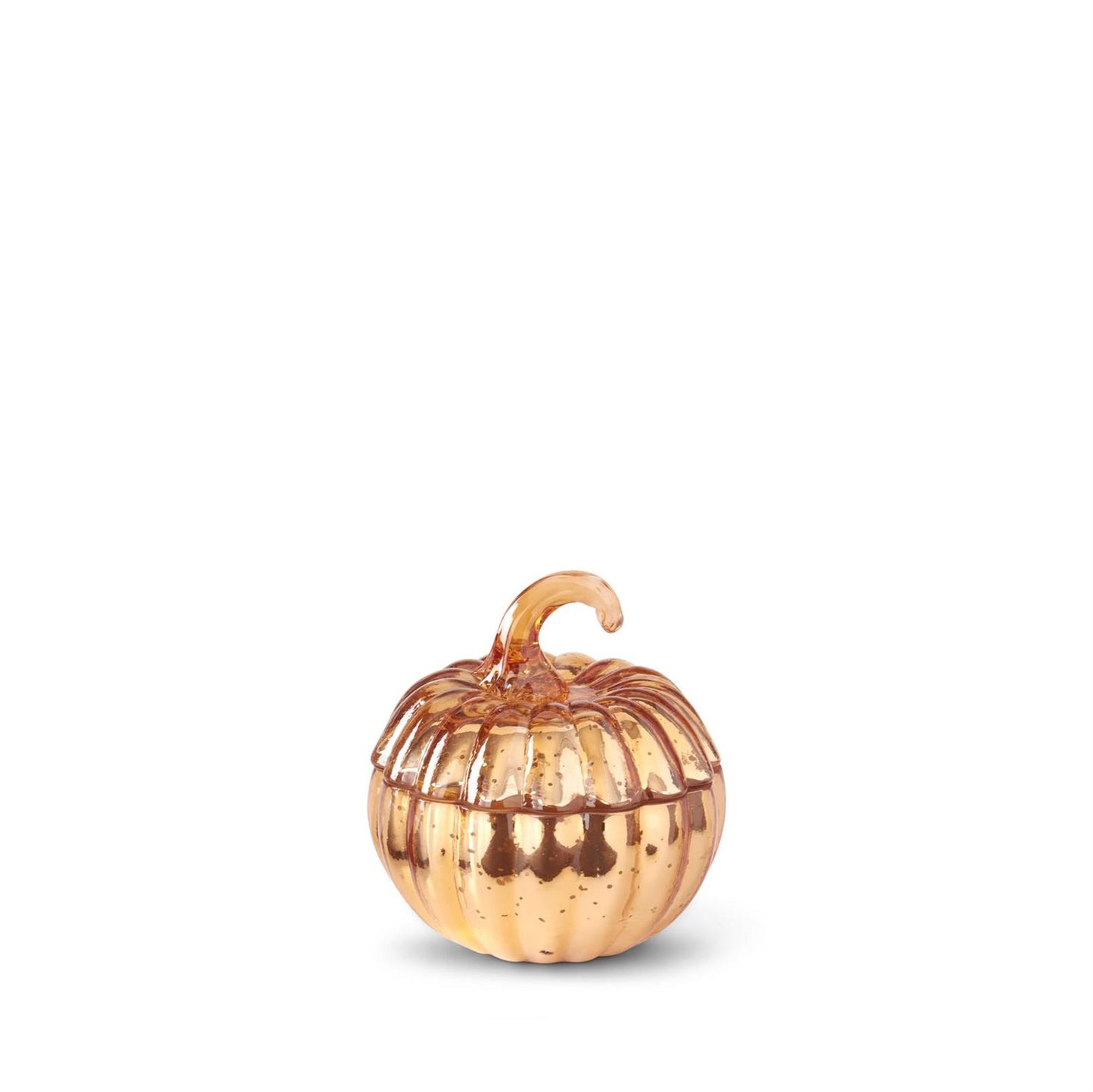 Orange Mercury Glass Pumpkin Poured Candle