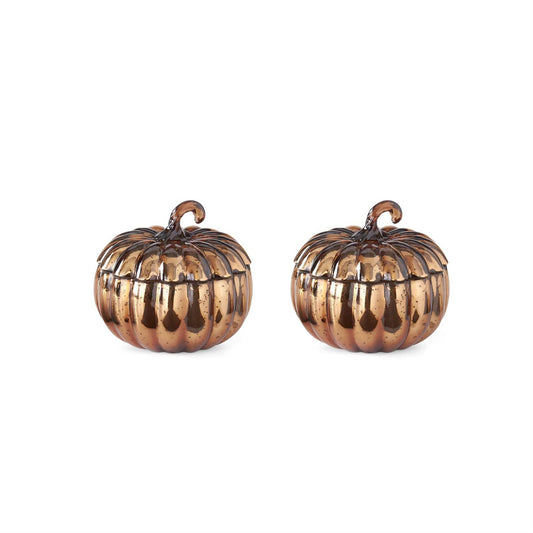 Medium Brown Mercury Pumpkin Candle