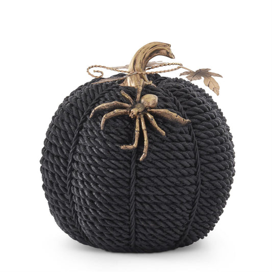 10.75" Black Rope Pumpkin