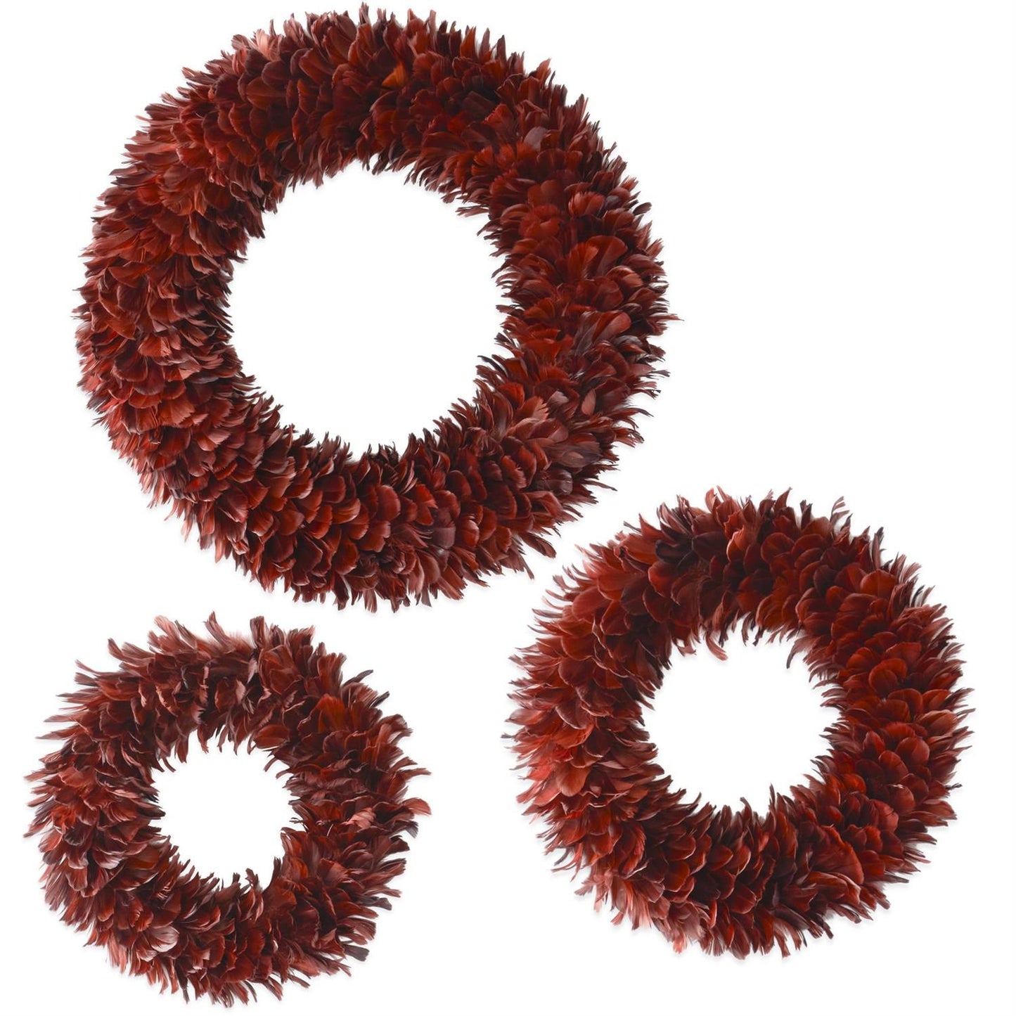 Burgundy Feather Wreath
