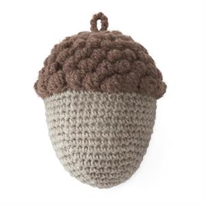 5.5" Gray Knit Acorn