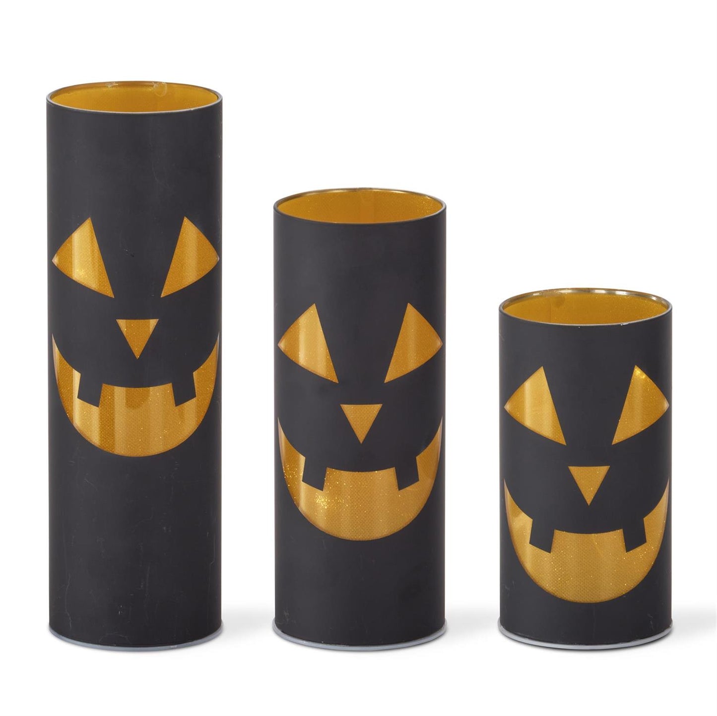 LED Black & Gold Jack-O-Lantern