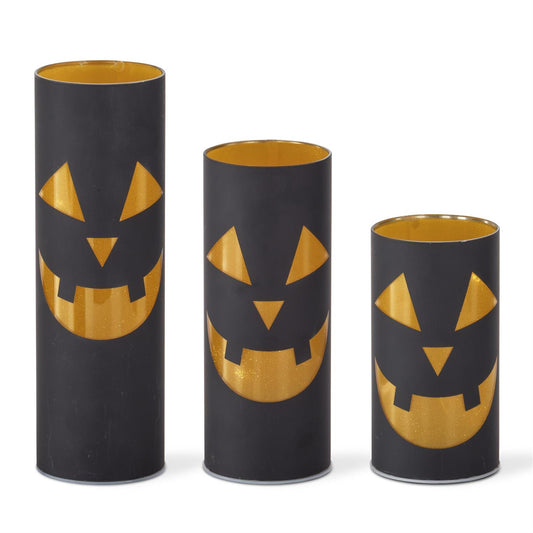 LED Black & Gold Jack-O-Lantern