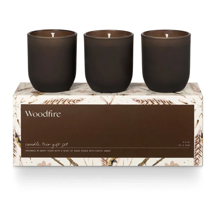 Woodfire Candle Trio Gift Set