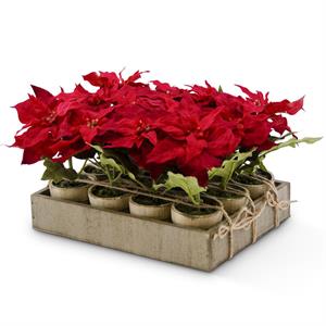 Potted Poinsettia- Artificial