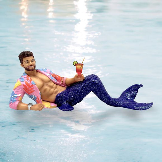 Tropical Drink Mer-Man Ornament