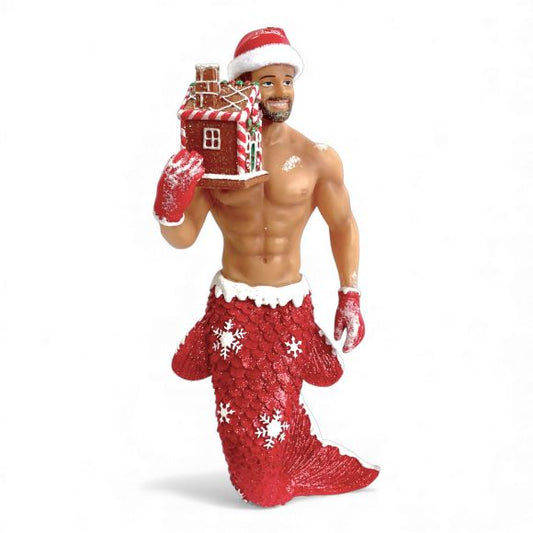 Gingerbread Santa Merman Ornament