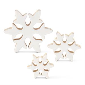 Enameled Wood Snowflake